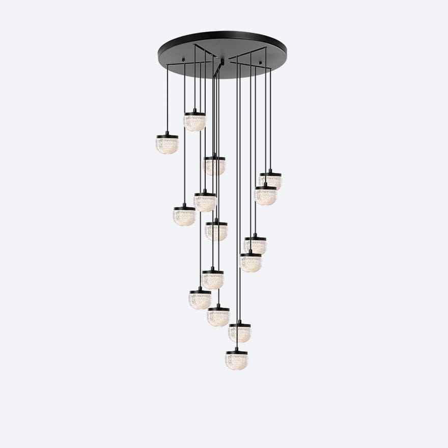 ACRYLIC SHADE 15 DROP CHANDELIER