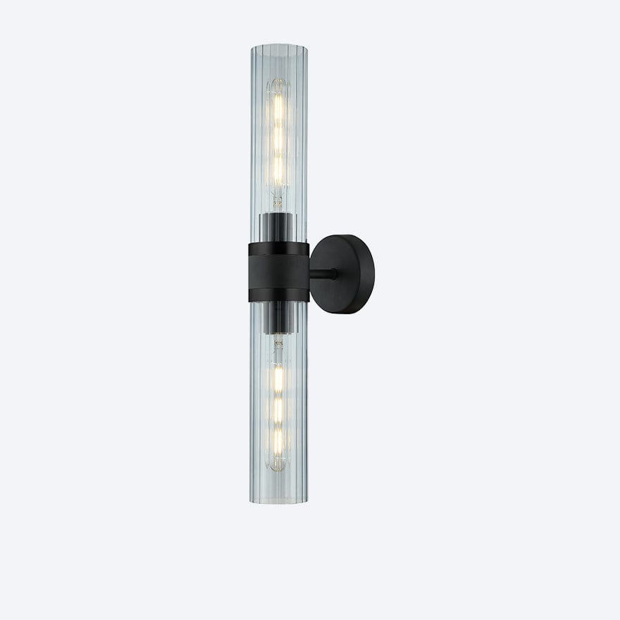 GEORGIA UP & DOWN GLASS RIBBED WALL LIGHT