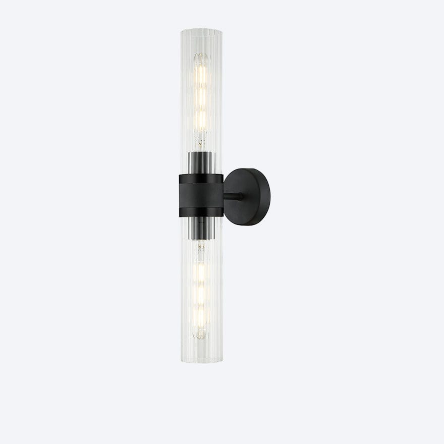 GEORGIA UP & DOWN GLASS RIBBED WALL LIGHT