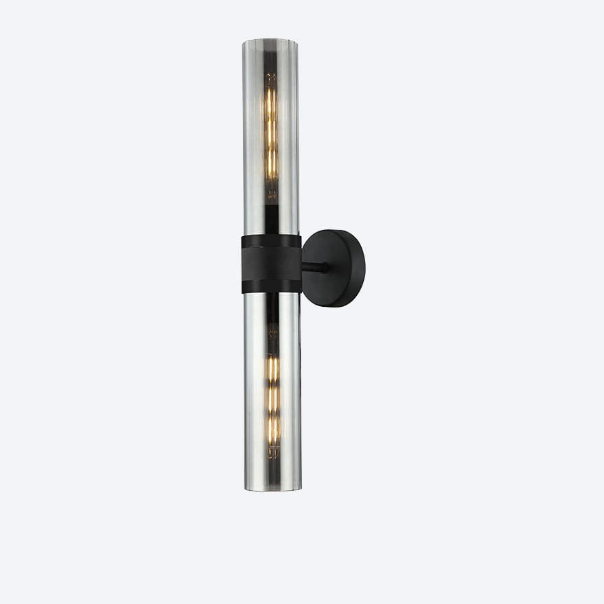 GEORGIA UP & DOWN GLASS RIBBED WALL LIGHT