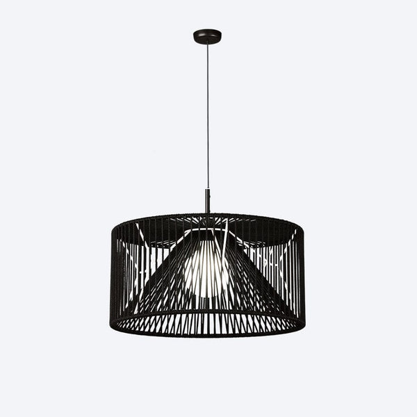 Mariola Pendant Light Black E27 IP66 Diam: 500mm x H: 250mm