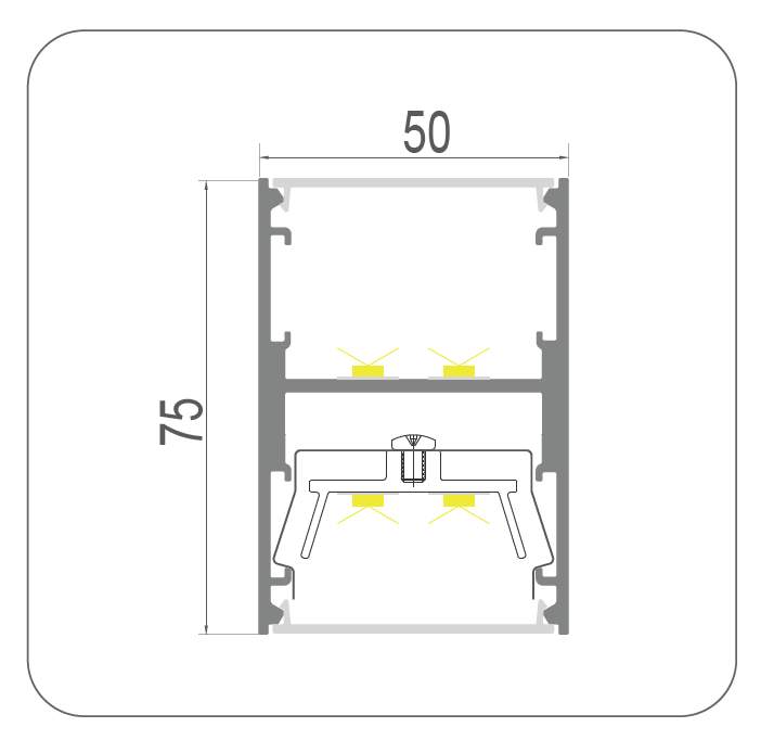 BENDA 50 UP/DOWN LED SUSPENDED OPTION