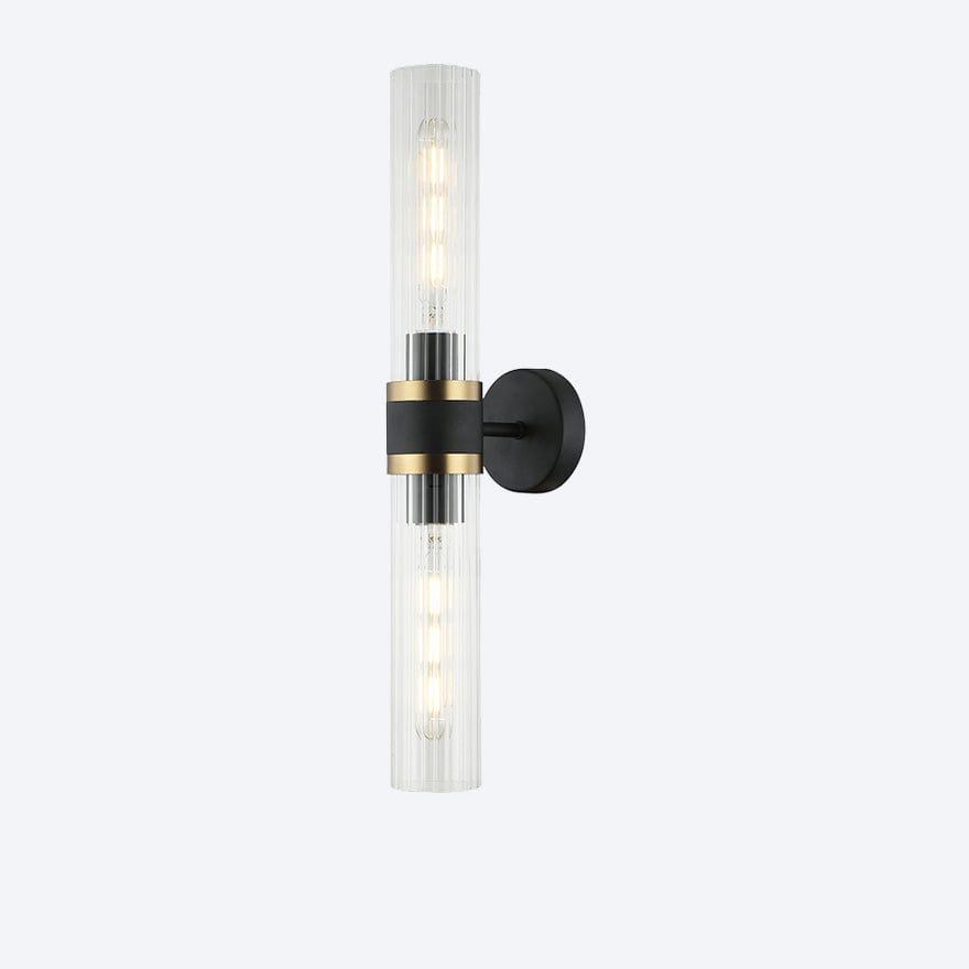 GEORGIA UP & DOWN GLASS RIBBED WALL LIGHT