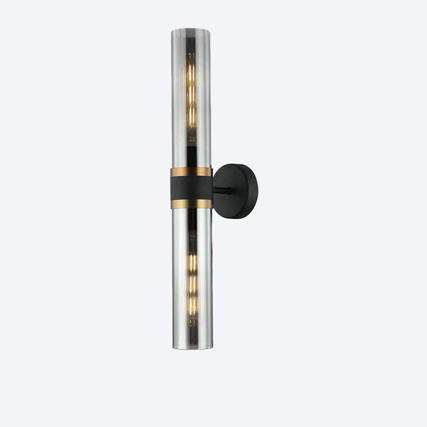 GEORGIA UP & DOWN GLASS RIBBED WALL LIGHT