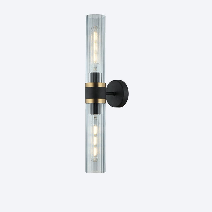 GEORGIA UP & DOWN GLASS RIBBED WALL LIGHT