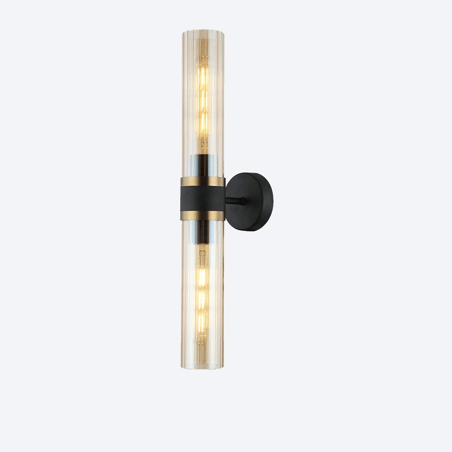GEORGIA UP & DOWN GLASS RIBBED WALL LIGHT