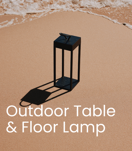 Outdoor Table &amp; Floor Lamp