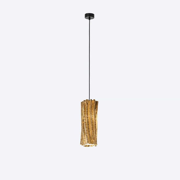 Accordeon Verical Prisma pendant gold