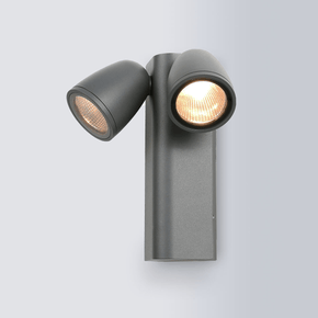 FLARA DUO OUTDOOR WALL LIGHT DARK GREY