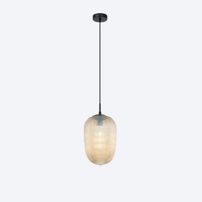 HUDSON RIBBED GLASS PENDANT CHAMPAGNE