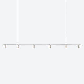 Capri 6 Linear Pendant Light Nickel