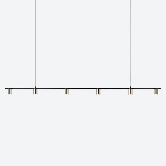 Capri 6 Linear Pendant Light Nickel