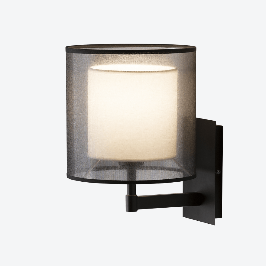 Black and bronze wall sconce deals