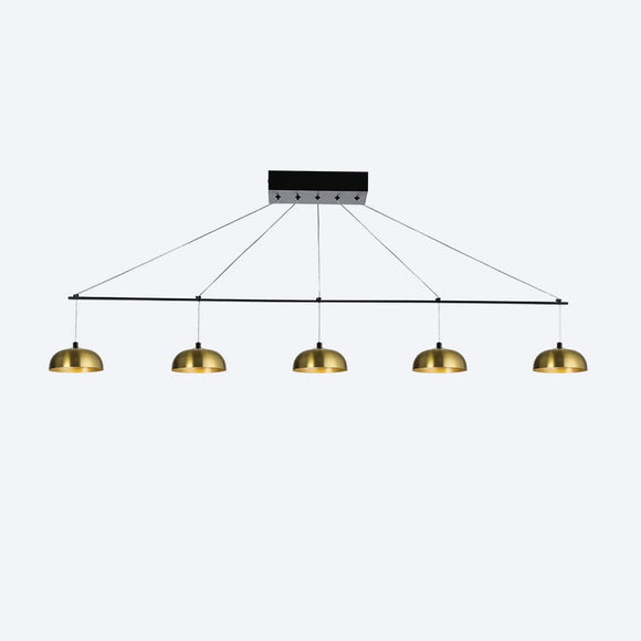 Zoro Linear 5 LED with Yosh Shade B Brass pendant light