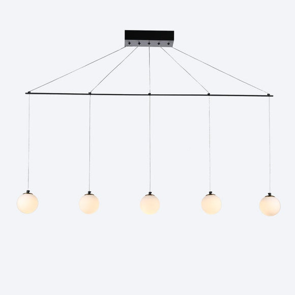 Zoro Linear 5 LED Dimmable Yosh Opal Glass Pendant Light